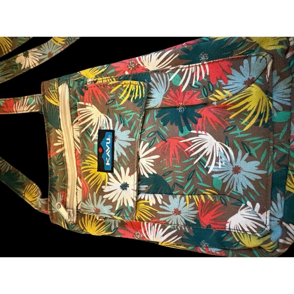 KAVU Keeper Crossbody Shoulder Bag Purse Hippie Floral Bohemian Brown Pink Blue